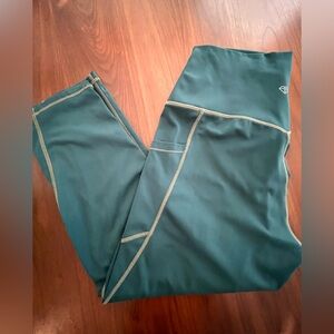 TSLA Dark Green Performance Leggings - Size Large